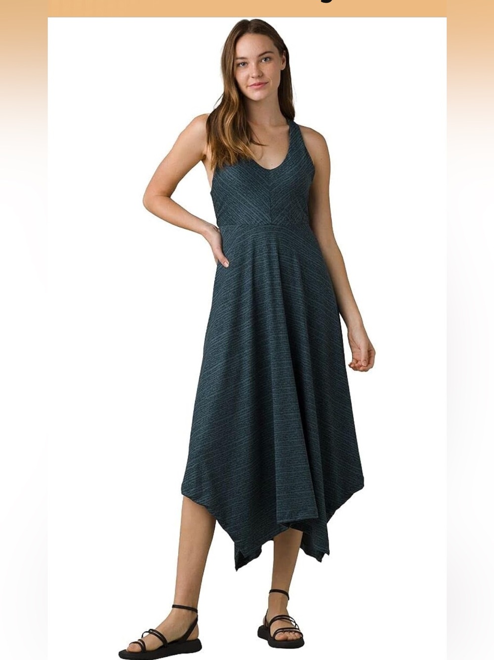 Prana Saxon travel dress M, built-in bra